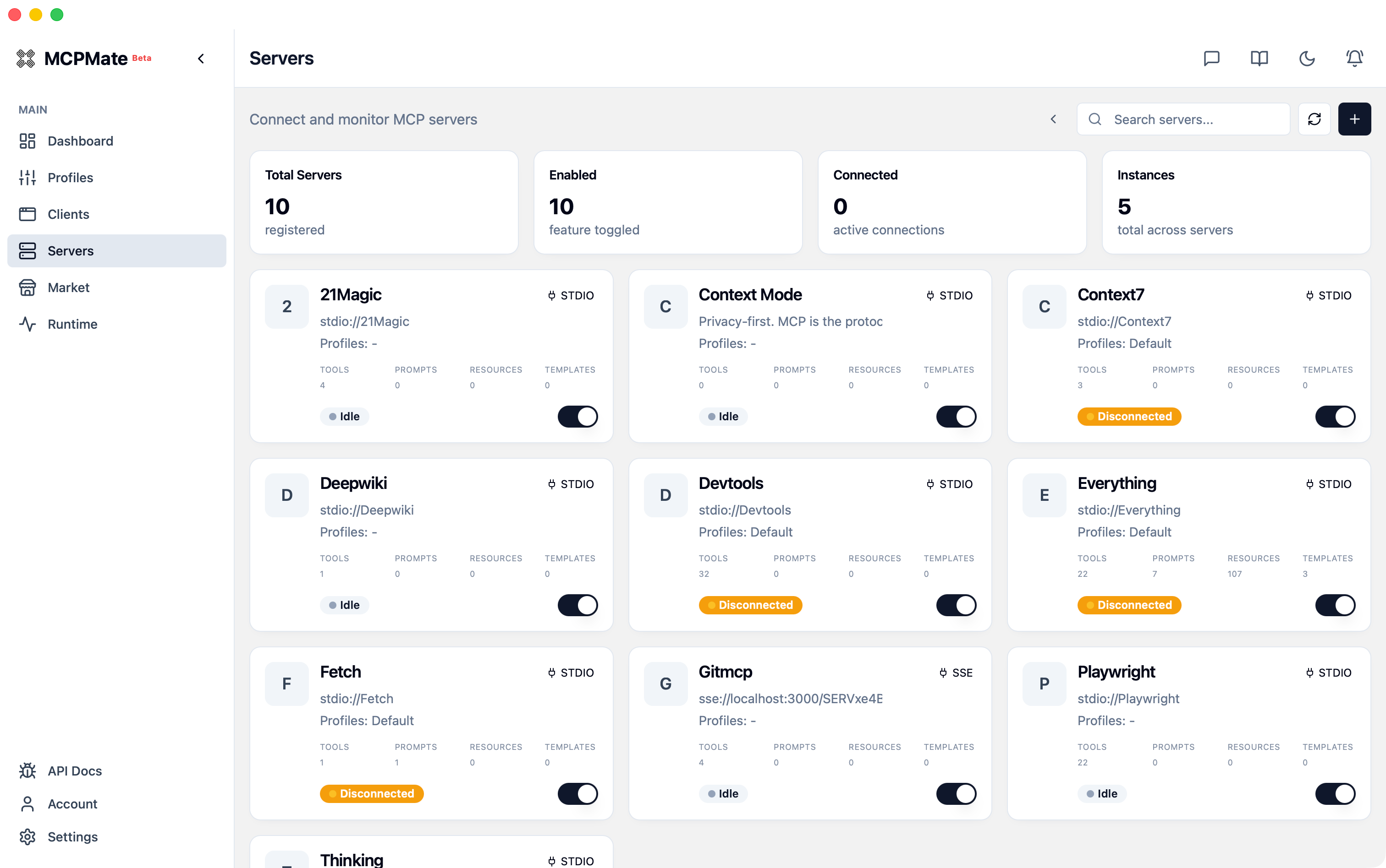 MCPMate: Progressive MCP management partner